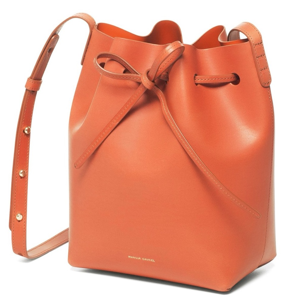 Mansur Gavriel Mini Bucket Bag Brandy/Brick
